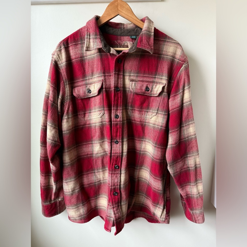 ORVIS Heavyweight Plaid Flannel Shirt Thick Rugged Gorpcore Cotton Grunge XL
